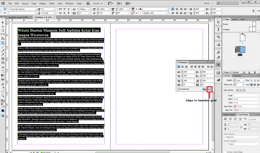 Merapikan Teks Pada InDesign | Sekolah Desain | Belajar Desain Grafis ...