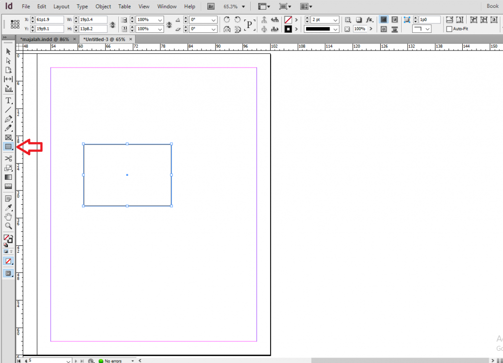 Rectangle Tools Indesign Memasukkan Bentuk di Indesign | Sekolah Desain | Belajar Desain Grafis ...