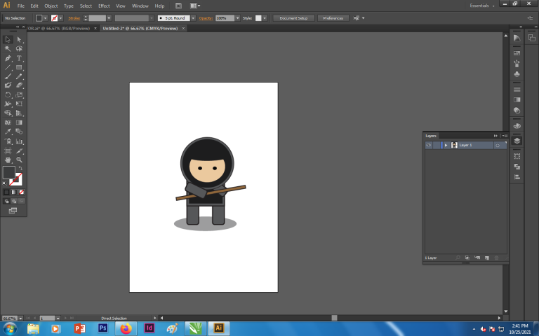 Membuat Vector Karakter Ninja di Adobe Ilustrator